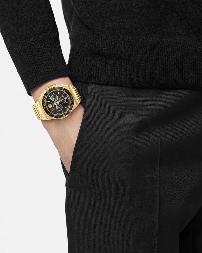 Greca Extreme Chrono Watch Gold Men Versace Watches