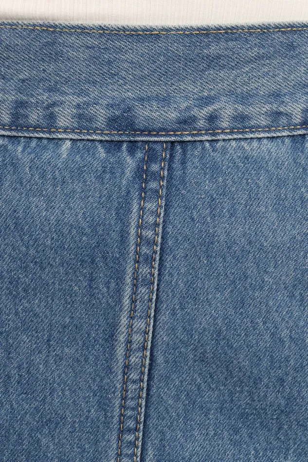 Gwen Denim Skirt Mid Wash Denim Women Denim Petal and Pup