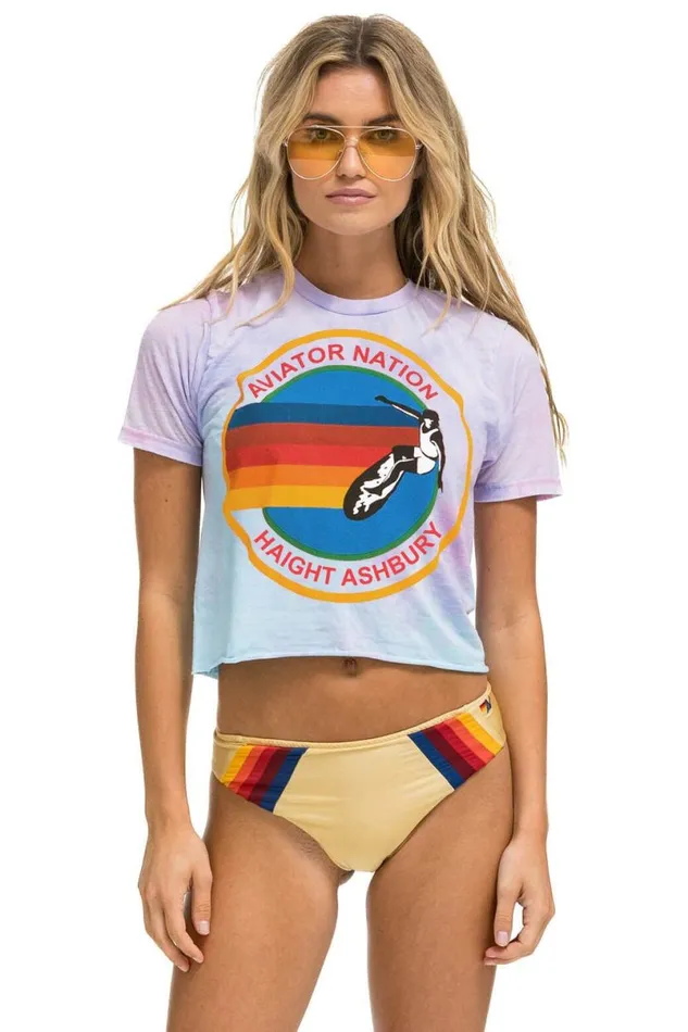 Haight Ashbury Boyfriend Tee 8211 Tie Dye Bubblegum Women Aviator Nation Tees