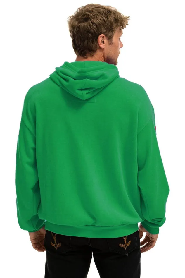 Haight Ashbury Relaxed Pullover Hoodie 8211 Kelly Green WomenMen Aviator Nation Hoodies