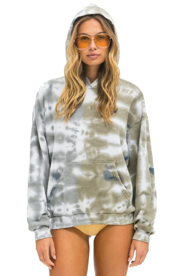 Hand Dyed Pullover Hoodie Relaxed 8211 Tie Dye Grey Olive WomenMen Aviator Nation Hoodies Hand Dyed Pullover Hoodie Relaxed 8211 Tie Dye Grey Olive WomenMen Aviator Nation Hoodies