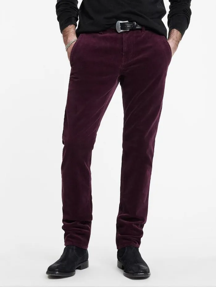 HANS HYBRID JEAN PANT Dark Plum Men John Varvatos Pants