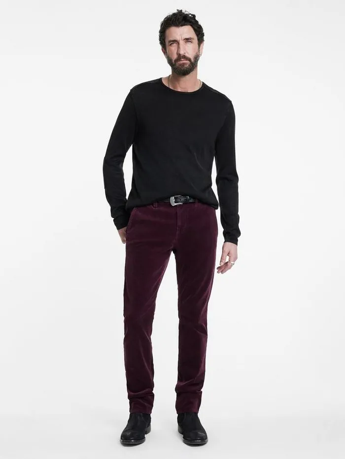 HANS HYBRID JEAN PANT Dark Plum Men John Varvatos Pants