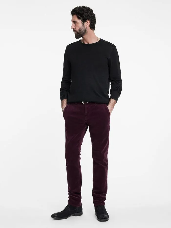 HANS HYBRID JEAN PANT Dark Plum Men John Varvatos Pants
