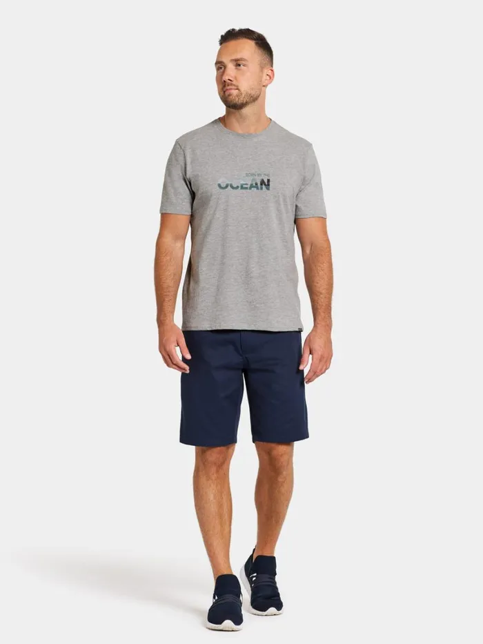 Harald Men039s Tshirt Ocean Grey Melange Men Didriksons Tshirts and Polos