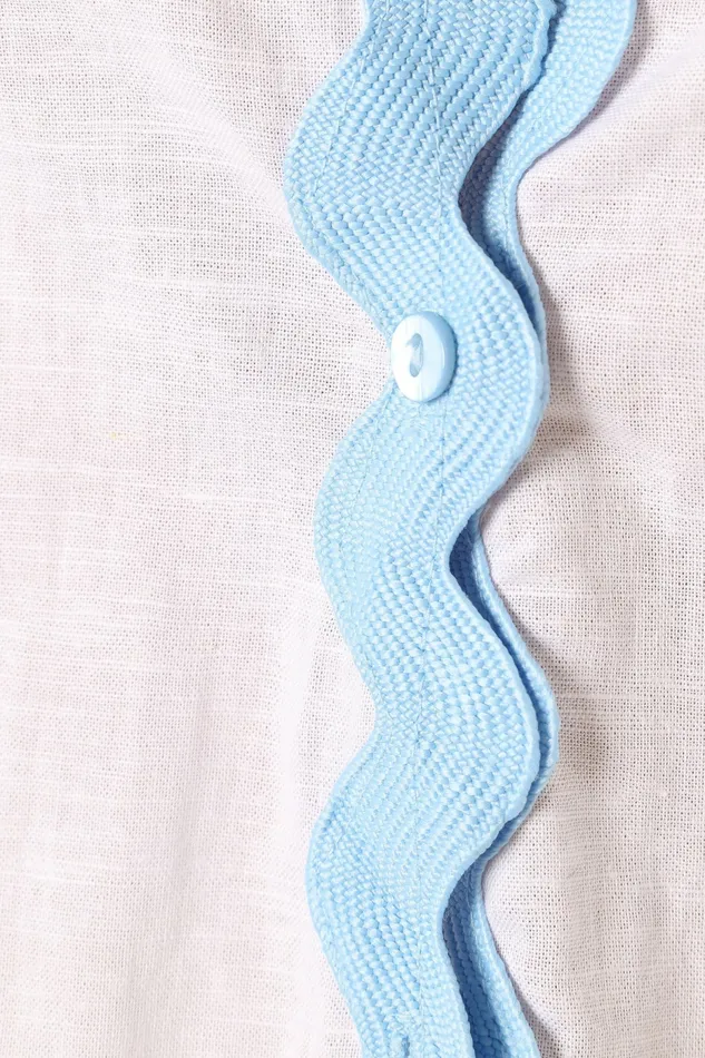 Harry Shirt White Blue Women Matching Sets Petal and Pup