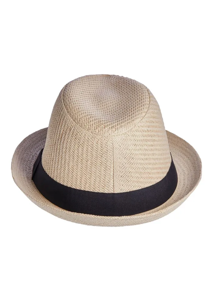 Hats JACK and JONES Mens CLASSIC STRAW HAT Grey Silver Birch Cheap On Sale