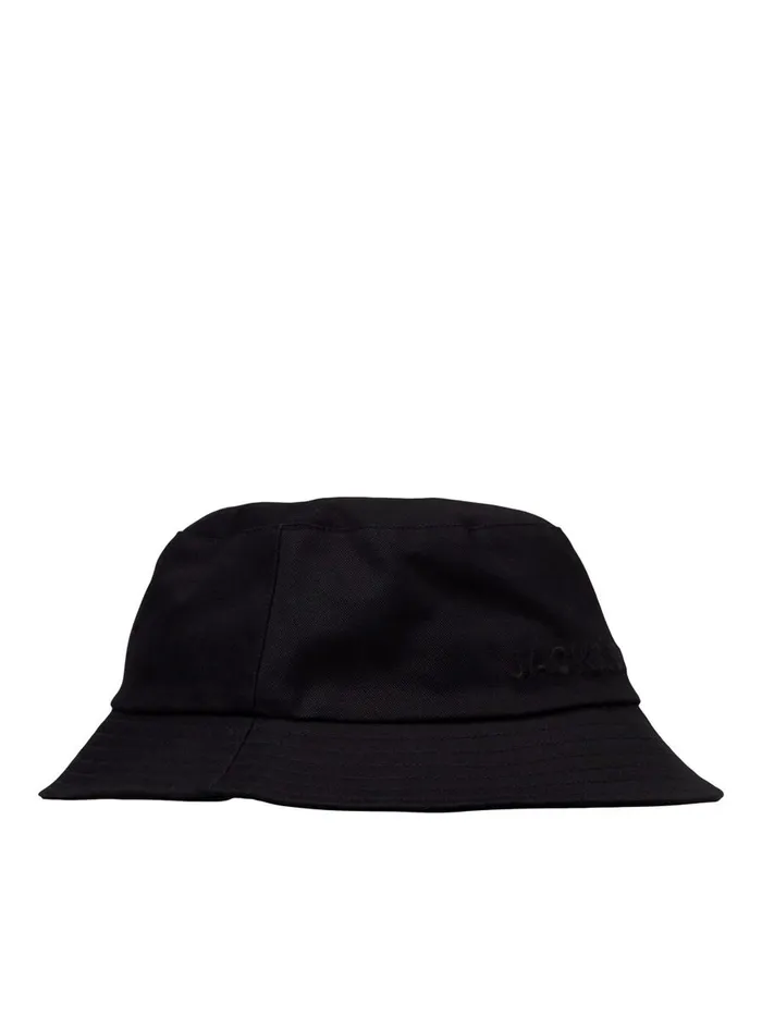 Hats JACK and JONES Mens WOVEN BUCKET HAT Black Black Near Me