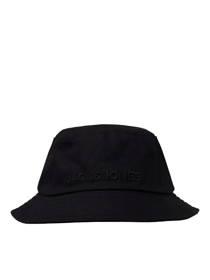Hats JACK and JONES Mens WOVEN BUCKET HAT Black Black Near Me