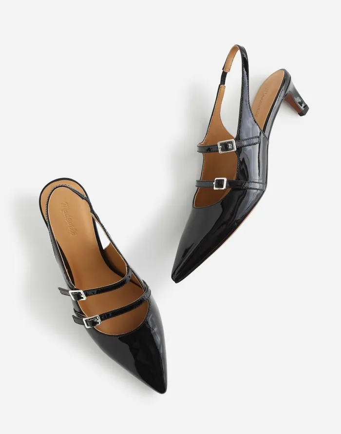 Heels Women Madewell The Davina Slingback Pump True Black