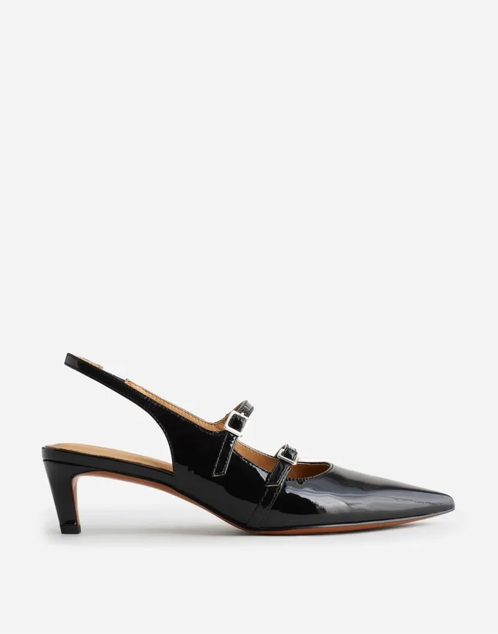 Heels Women Madewell The Davina Slingback Pump True Black
