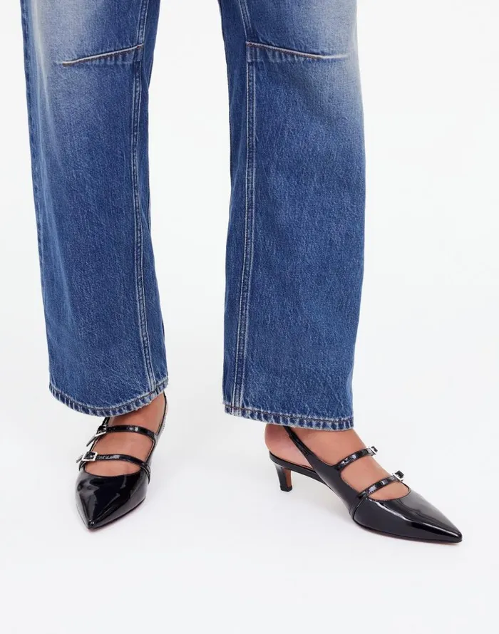 Heels Women Madewell The Davina Slingback Pump True Black