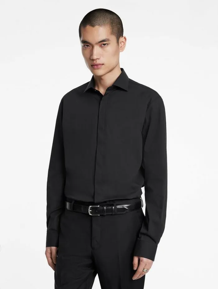 HENDRIX DRESS SHIRT Black Men John Varvatos Shirts