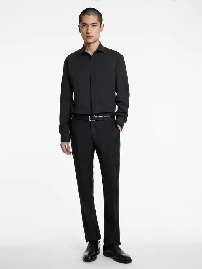 HENDRIX DRESS SHIRT Black Men John Varvatos Shirts