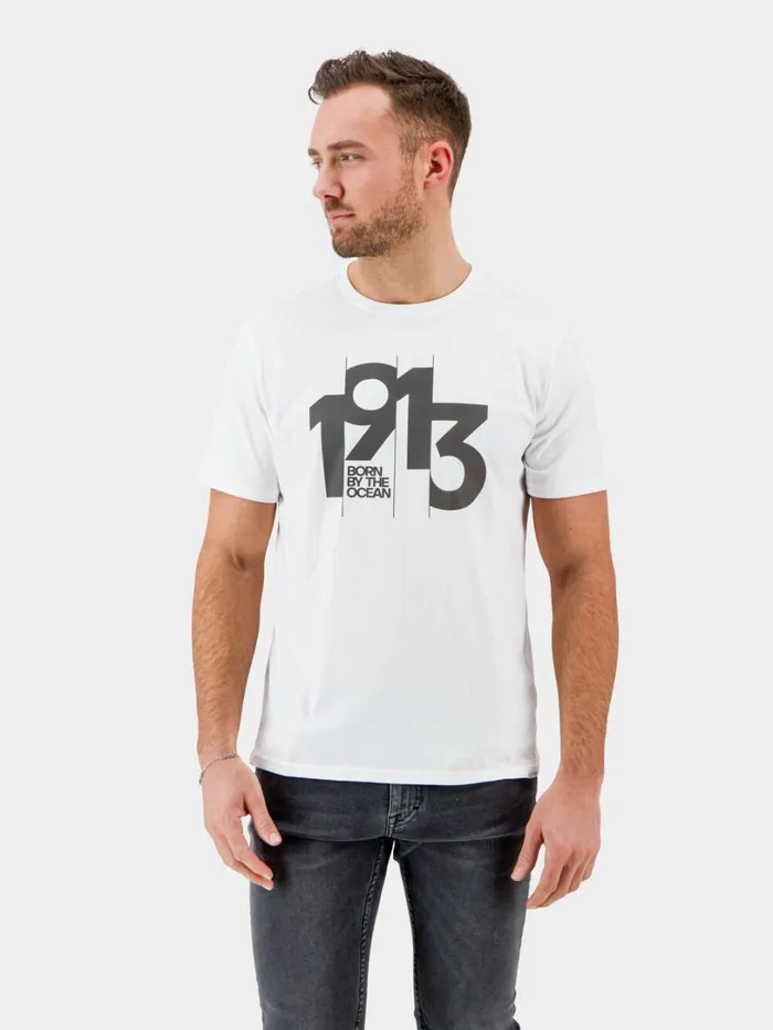 Heritage Printed Men039s Tshirt Snow White Men Didriksons Tshirts and Polos Heritage Printed Men039s Tshirt Snow White Men Didriksons Tshirts and Polos