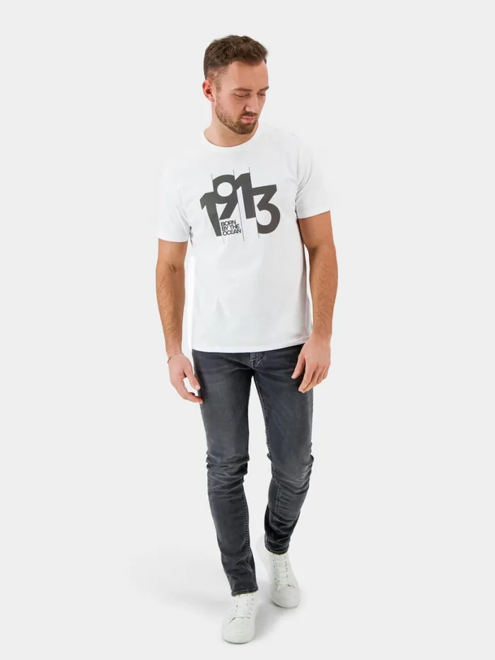 Heritage Printed Men039s Tshirt Snow White Men Didriksons Tshirts and Polos Heritage Printed Men039s Tshirt Snow White Men Didriksons Tshirts and Polos