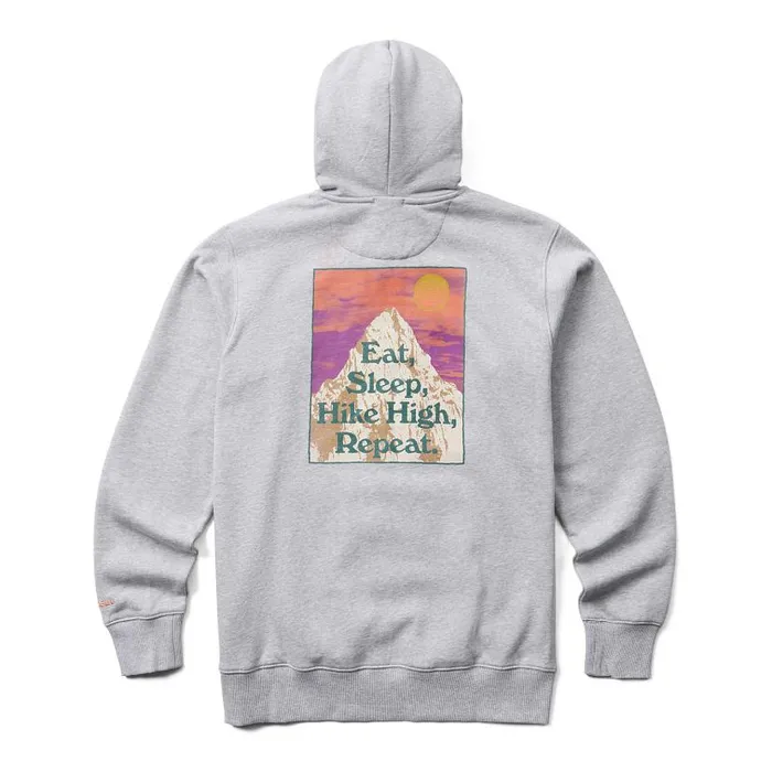 Hike High Fleece Hoody Grey Heather Men Merrell Tops Hike High Fleece Hoody Grey Heather Men Merrell Tops