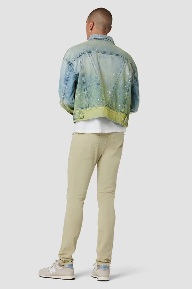 Hudson Jeans Jackets and Outerwear Boxy Trucker Jacket Gradient Lime 8211 Men Hudson Jeans Jackets and Outerwear Boxy Trucker Jacket Gradient Lime 8211 Men
