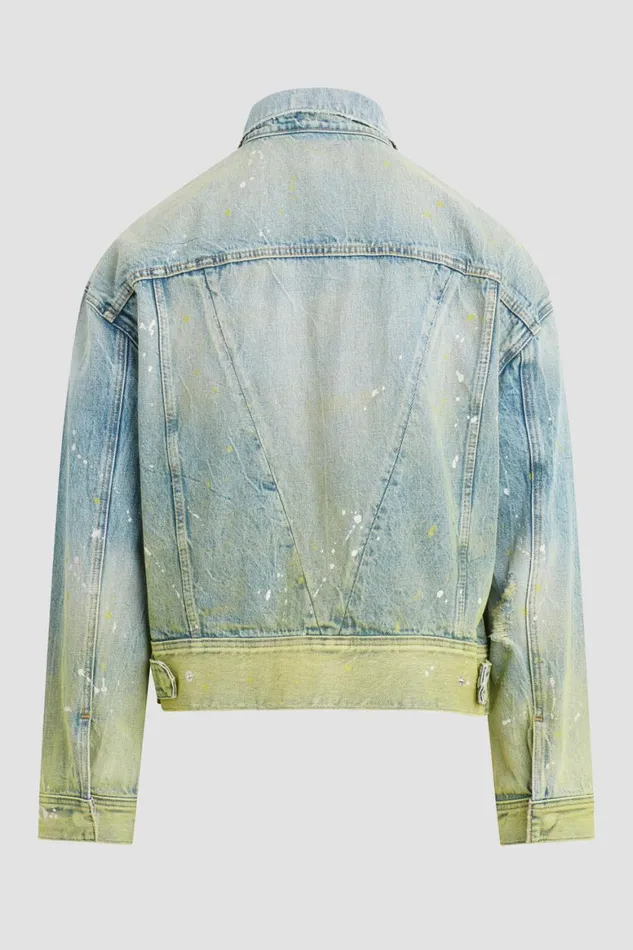 Hudson Jeans Jackets and Outerwear Boxy Trucker Jacket Gradient Lime 8211 Men Hudson Jeans Jackets and Outerwear Boxy Trucker Jacket Gradient Lime 8211 Men