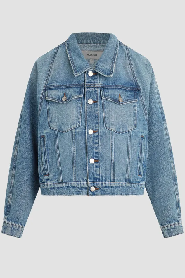Hudson Jeans Jackets and Outerwear Raglan Sleeve Cropped Denim Jacket Denim Breeze 8211 Women Hudson Jeans Jackets and Outerwear Raglan Sleeve Cropped Denim Jacket Denim Breeze 8211 Women