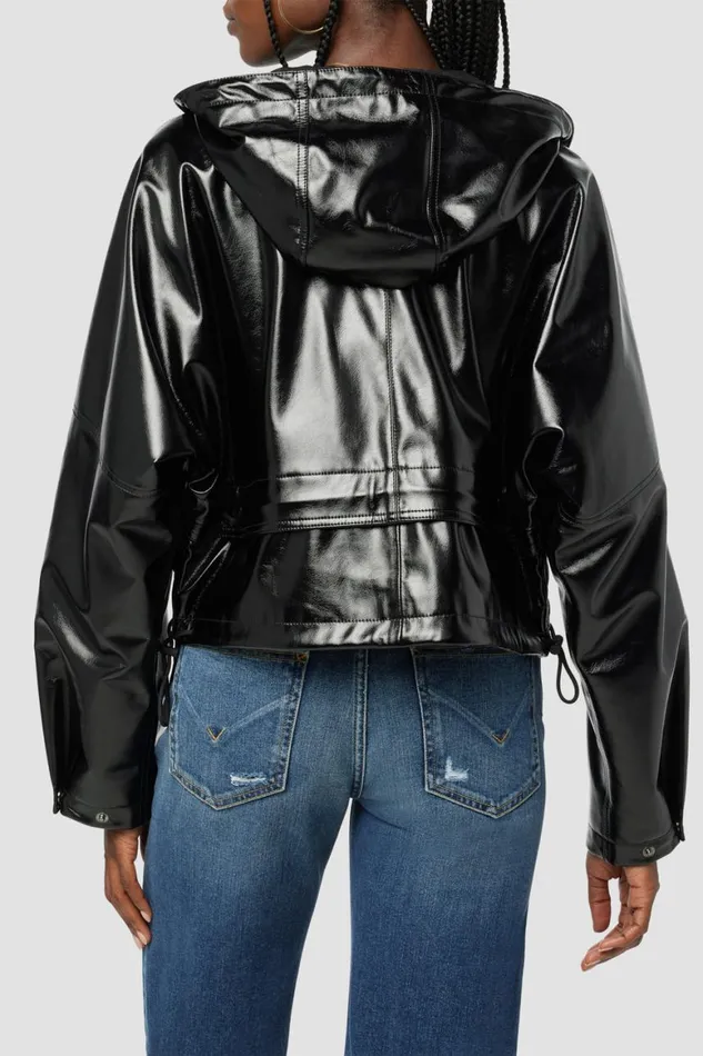 Hudson Jeans Jackets and Outerwear Sport Zip Jacket Black Patent 8211 Women Hudson Jeans Jackets and Outerwear Sport Zip Jacket Black Patent 8211 Women