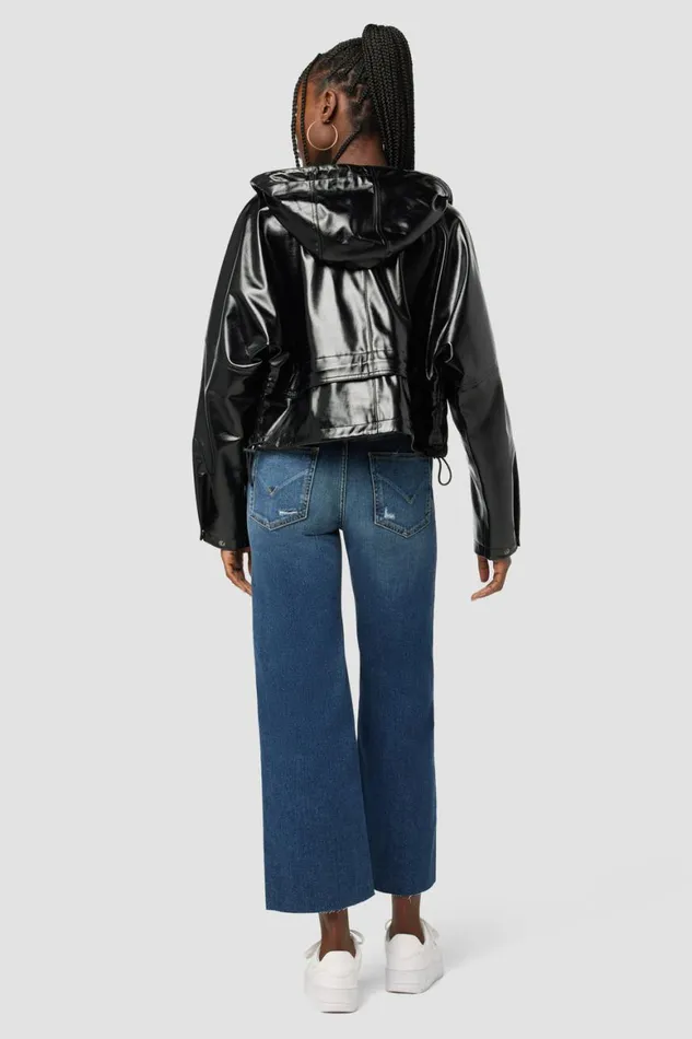 Hudson Jeans Jackets and Outerwear Sport Zip Jacket Black Patent 8211 Women Hudson Jeans Jackets and Outerwear Sport Zip Jacket Black Patent 8211 Women