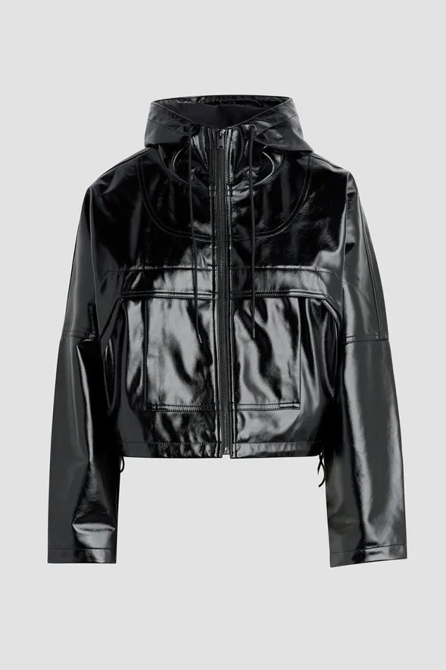 Hudson Jeans Jackets and Outerwear Sport Zip Jacket Black Patent 8211 Women Hudson Jeans Jackets and Outerwear Sport Zip Jacket Black Patent 8211 Women