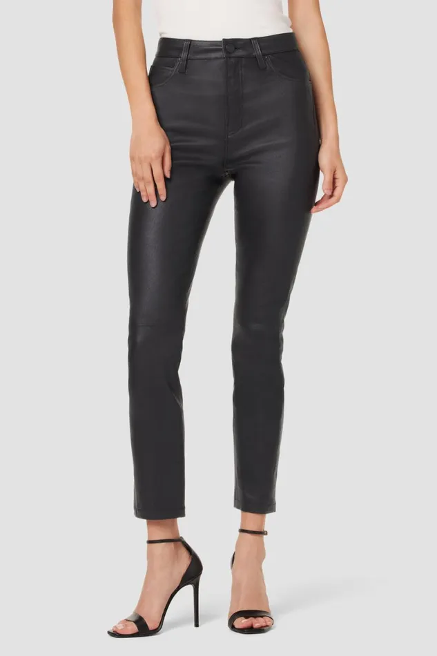 Hudson Jeans Straight Harlow Ultra HighRise Cigarette Leather Ankle Pant Black 8211 Women Hudson Jeans Straight Harlow Ultra HighRise Cigarette Leather Ankle Pant Black 8211 Women