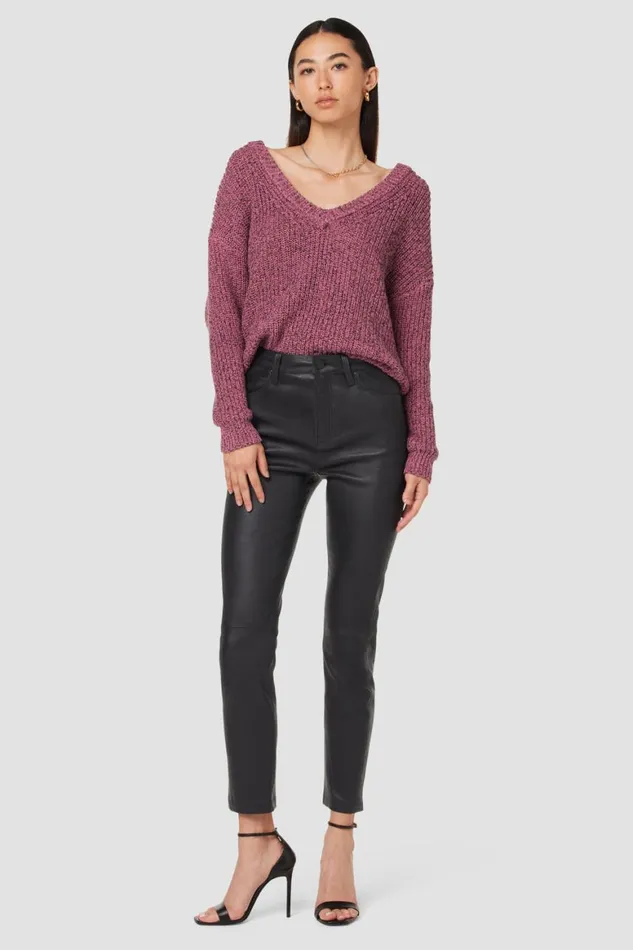 Hudson Jeans Straight Harlow Ultra HighRise Cigarette Leather Ankle Pant Black 8211 Women Hudson Jeans Straight Harlow Ultra HighRise Cigarette Leather Ankle Pant Black 8211 Women