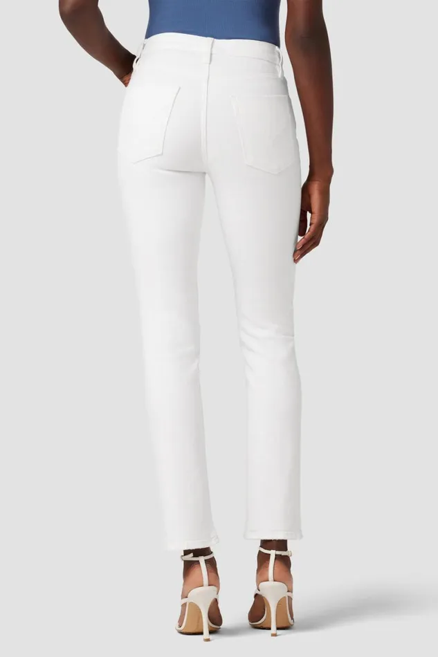 Hudson Jeans Straight Nico MidRise Straight Ankle Jean White 8211 Women Hudson Jeans Straight Nico MidRise Straight Ankle Jean White 8211 Women