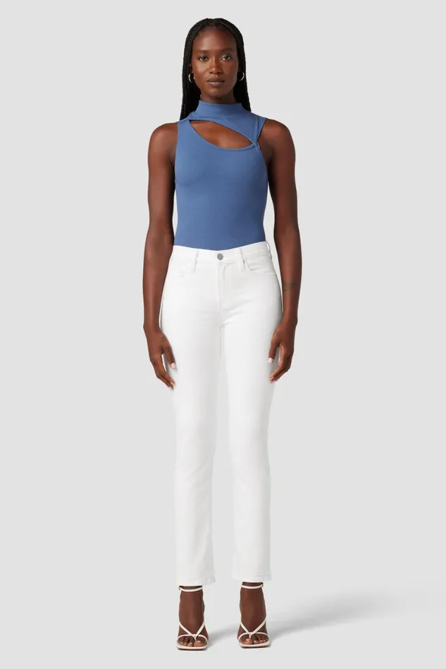 Hudson Jeans Straight Nico MidRise Straight Ankle Jean White 8211 Women Hudson Jeans Straight Nico MidRise Straight Ankle Jean White 8211 Women