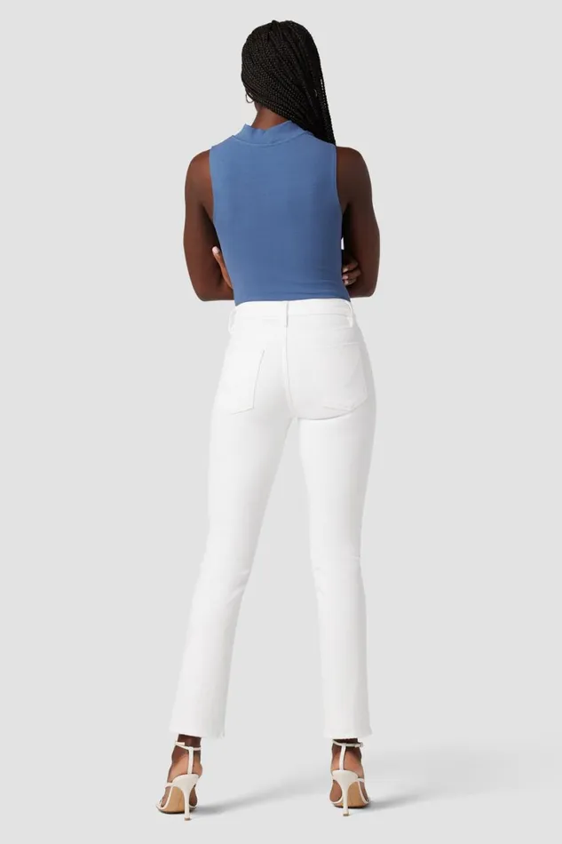 Hudson Jeans Straight Nico MidRise Straight Ankle Jean White 8211 Women Hudson Jeans Straight Nico MidRise Straight Ankle Jean White 8211 Women