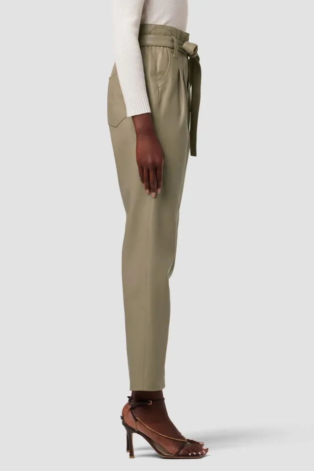 Hudson Jeans Straight Remi HighRise Paper Bag Vegan Leather Ankle Pant Chinchilla 8211 Women Hudson Jeans Straight Remi HighRise Paper Bag Vegan Leather Ankle Pant Chinchilla 8211 Women