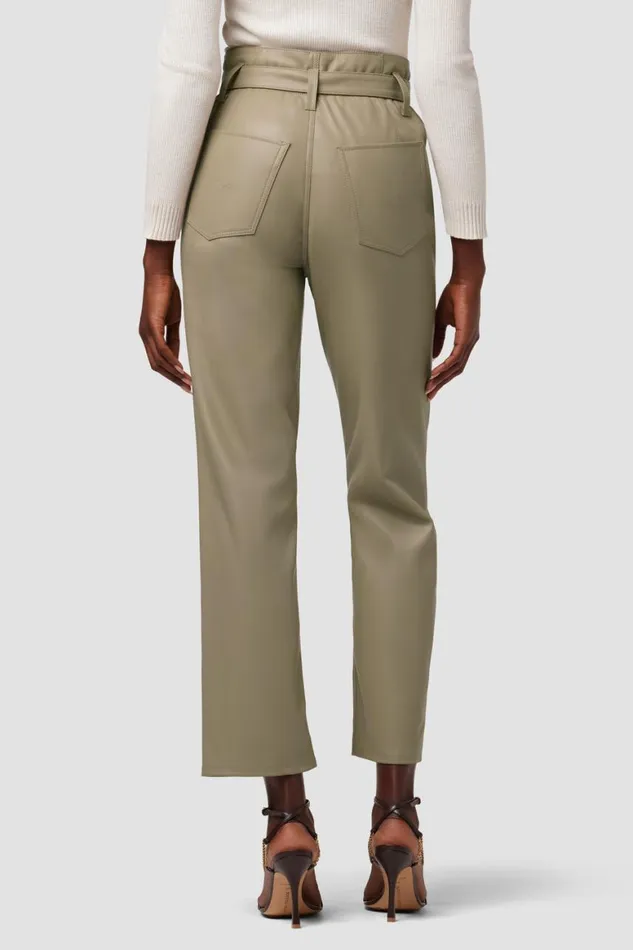 Hudson Jeans Straight Remi HighRise Paper Bag Vegan Leather Ankle Pant Chinchilla 8211 Women Hudson Jeans Straight Remi HighRise Paper Bag Vegan Leather Ankle Pant Chinchilla 8211 Women