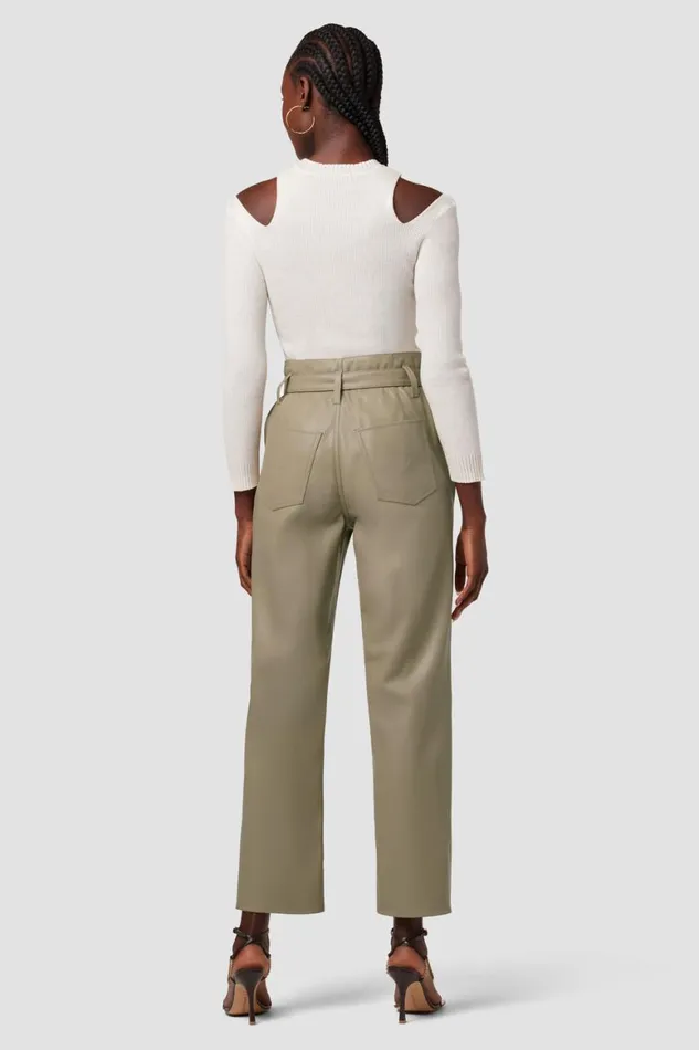 Hudson Jeans Straight Remi HighRise Paper Bag Vegan Leather Ankle Pant Chinchilla 8211 Women Hudson Jeans Straight Remi HighRise Paper Bag Vegan Leather Ankle Pant Chinchilla 8211 Women