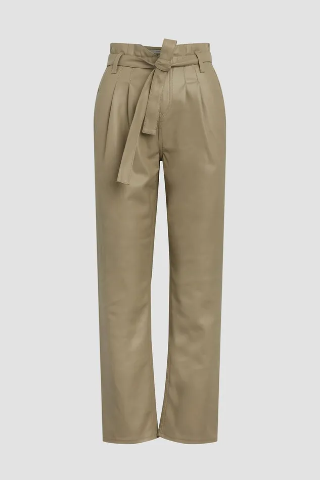 Hudson Jeans Straight Remi HighRise Paper Bag Vegan Leather Ankle Pant Chinchilla 8211 Women Hudson Jeans Straight Remi HighRise Paper Bag Vegan Leather Ankle Pant Chinchilla 8211 Women