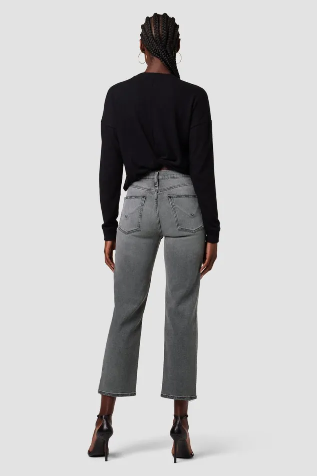 Hudson Jeans Straight Remi HighRise Straight Crop Jean Stone Grey Destructed 8211 Women Hudson Jeans Straight Remi HighRise Straight Crop Jean Stone Grey Destructed 8211 Women