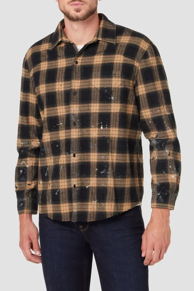 Hudson Jeans Tops and Sweaters Long Sleeve Shirt Painter Check 8211 Men