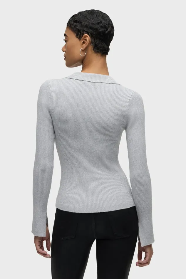 Hudson Jeans Tops and Sweaters Long Sleeve VNeck Popover Foxy Silver 8211 Women Hudson Jeans Tops and Sweaters Long Sleeve VNeck Popover Foxy Silver 8211 Women