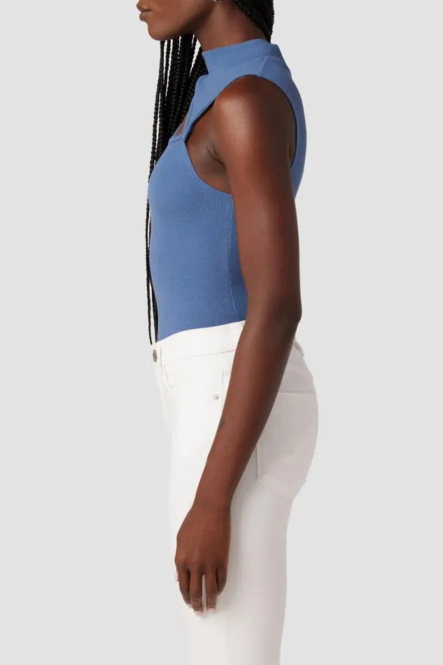 Hudson Jeans Tops and Sweaters Mock Neck Cut Out Tank Moonlight Blue 8211 Women Hudson Jeans Tops and Sweaters Mock Neck Cut Out Tank Moonlight Blue 8211 Women