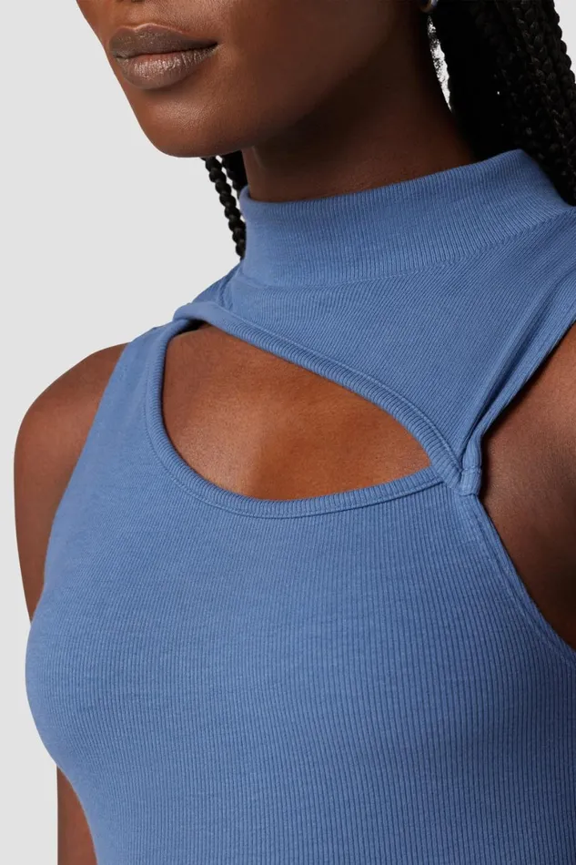 Hudson Jeans Tops and Sweaters Mock Neck Cut Out Tank Moonlight Blue 8211 Women Hudson Jeans Tops and Sweaters Mock Neck Cut Out Tank Moonlight Blue 8211 Women