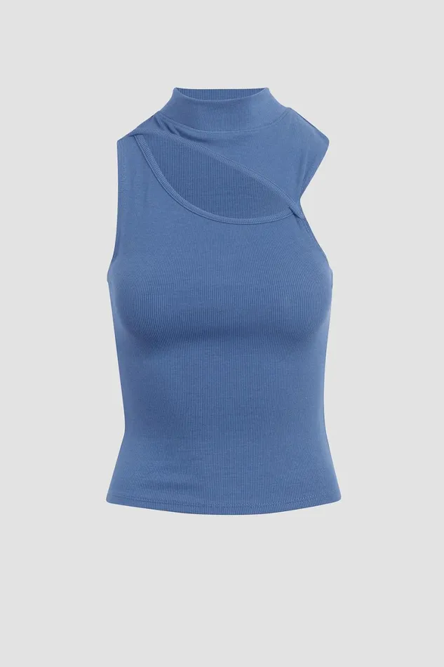 Hudson Jeans Tops and Sweaters Mock Neck Cut Out Tank Moonlight Blue 8211 Women Hudson Jeans Tops and Sweaters Mock Neck Cut Out Tank Moonlight Blue 8211 Women