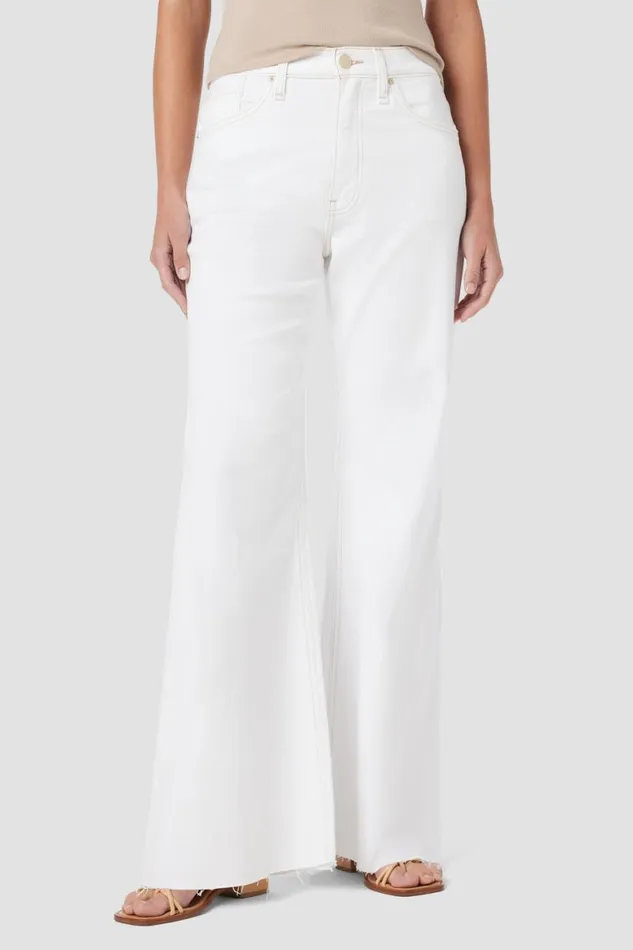 Hudson Jeans Wide Leg Jodie HighRise Flare Jean White 8211 Women