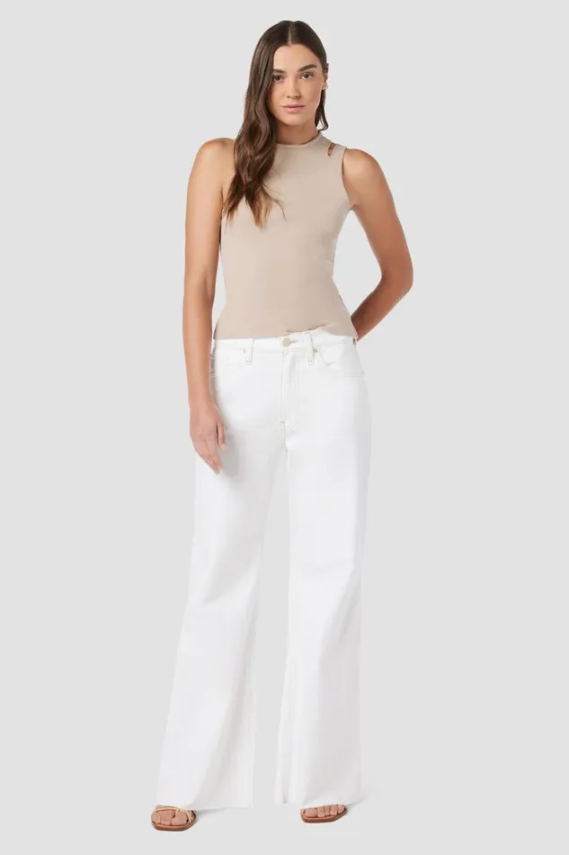 Hudson Jeans Wide Leg Jodie HighRise Flare Jean White 8211 Women Hudson Jeans Wide Leg Jodie HighRise Flare Jean White 8211 Women