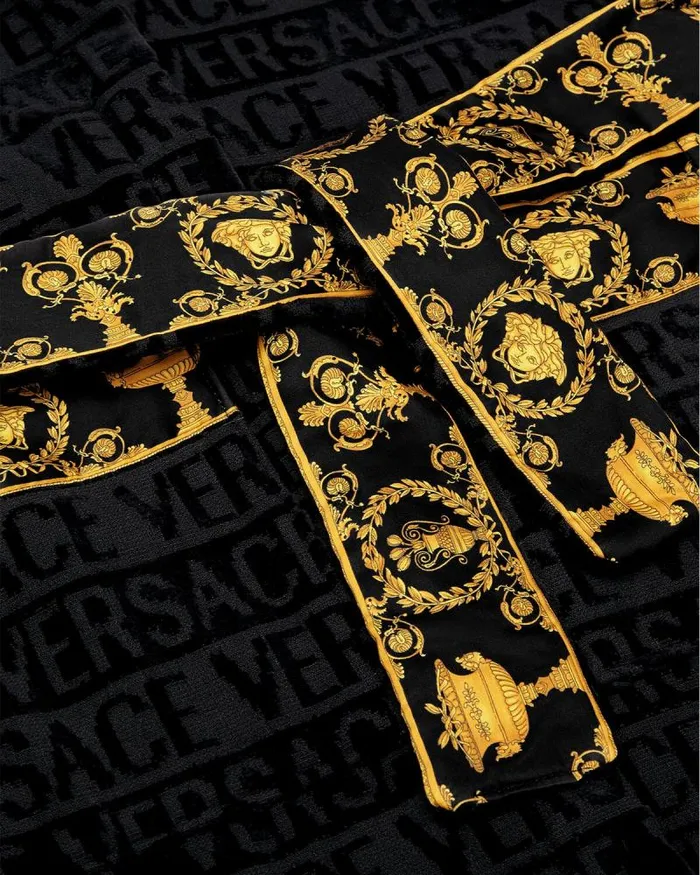 I Baroque Kids Bathrobe Black Home and LifestyleChildren Versace Bathrobes