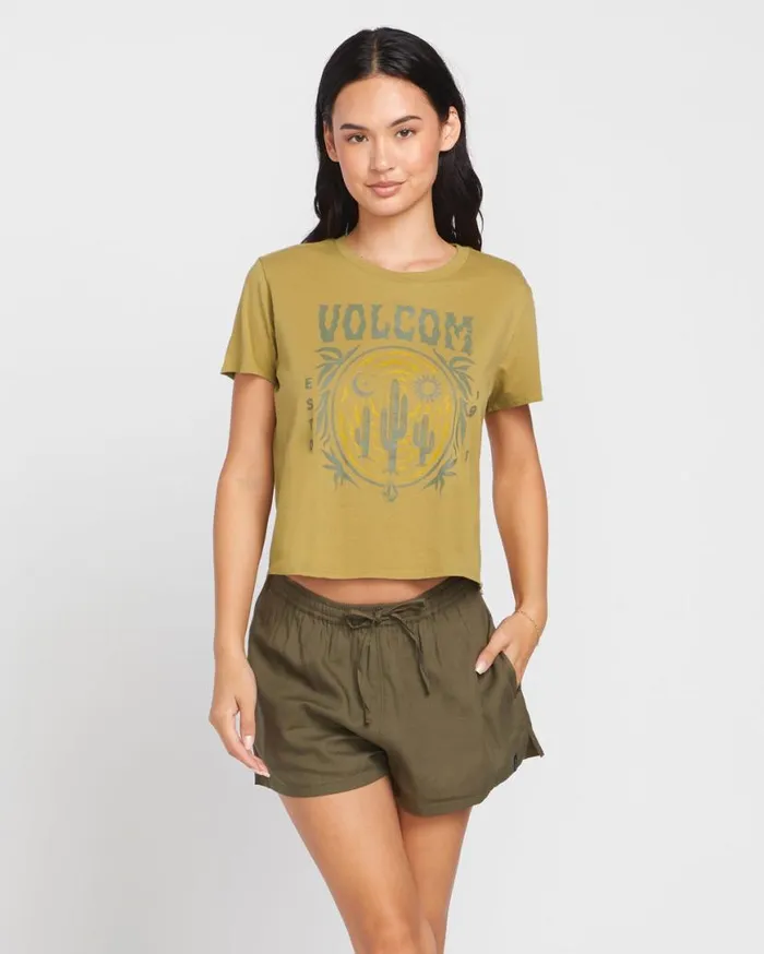 I Got You Baby Tee 8211 Seaweed Green Womens Volcom Hiking