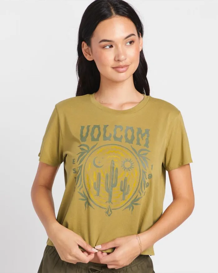 I Got You Baby Tee 8211 Seaweed Green Womens Volcom Hiking