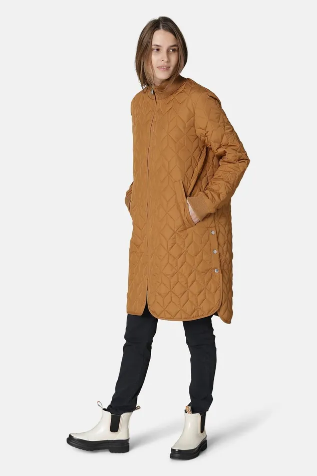 Ilse Jacobsen Padded Quilt Coat 8211 Cashew Women Jackets And Coats