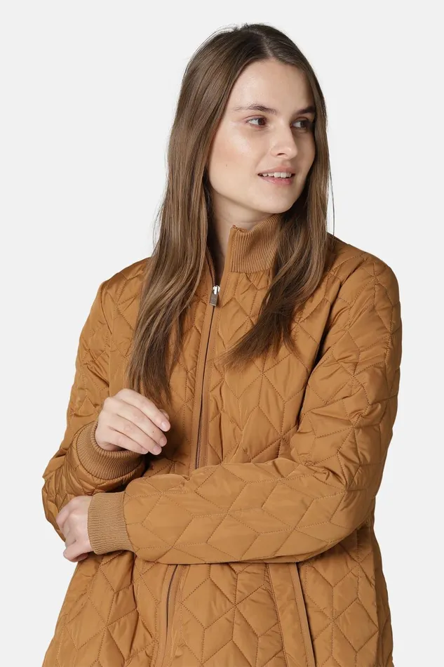 Ilse Jacobsen Padded Quilt Coat 8211 Cashew Women Jackets And Coats