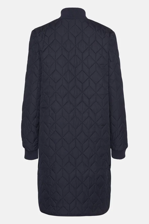 Ilse Jacobsen Padded Quilt Coat 8211 Dark Indigo Women Jackets And Coats